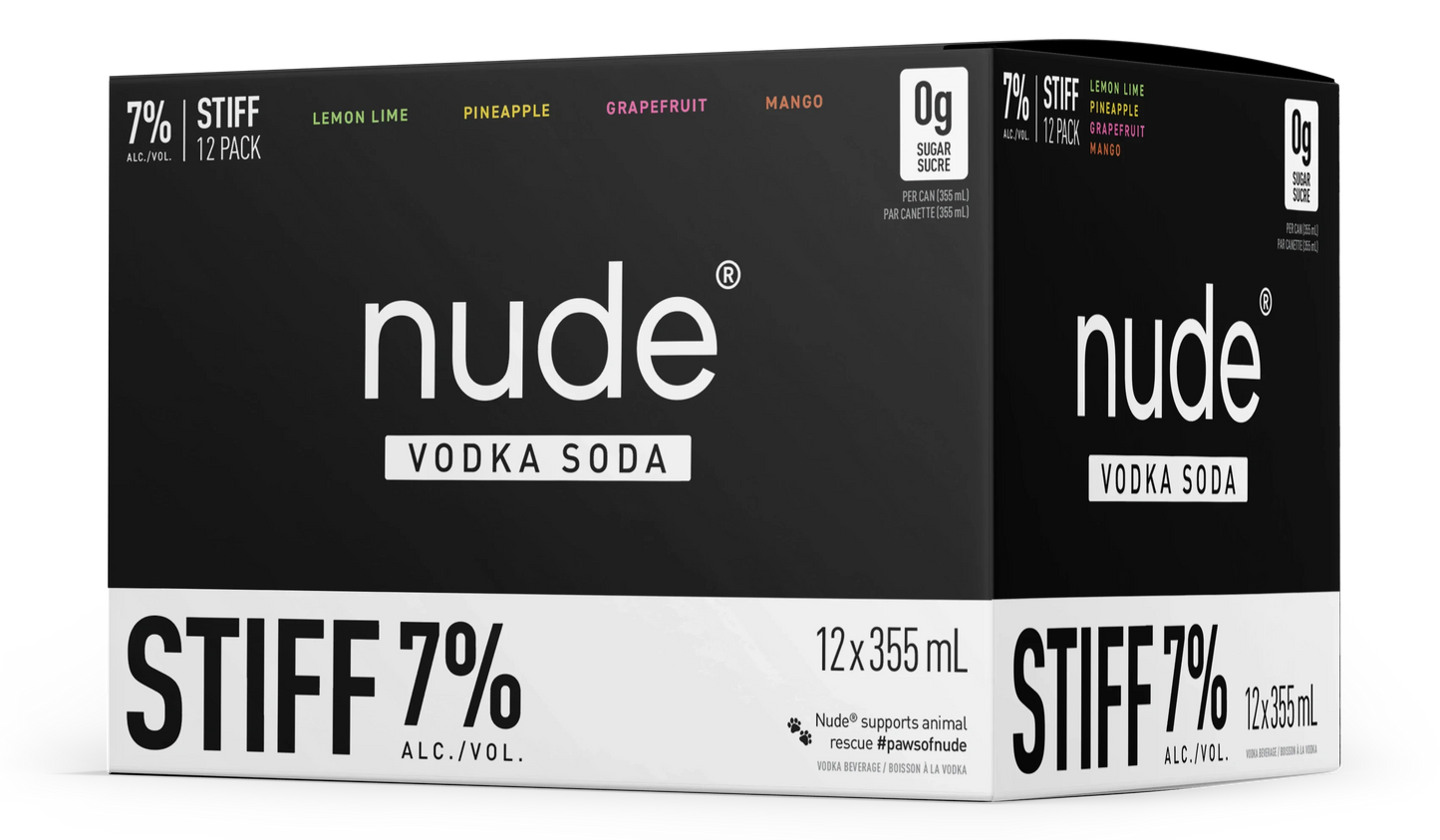 Nude 7% Stiff Vodka Soda Mixer