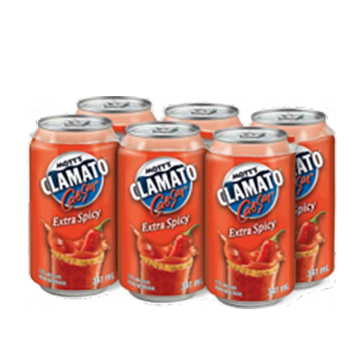 Motts Clamato Extra Spicy 6 Pack