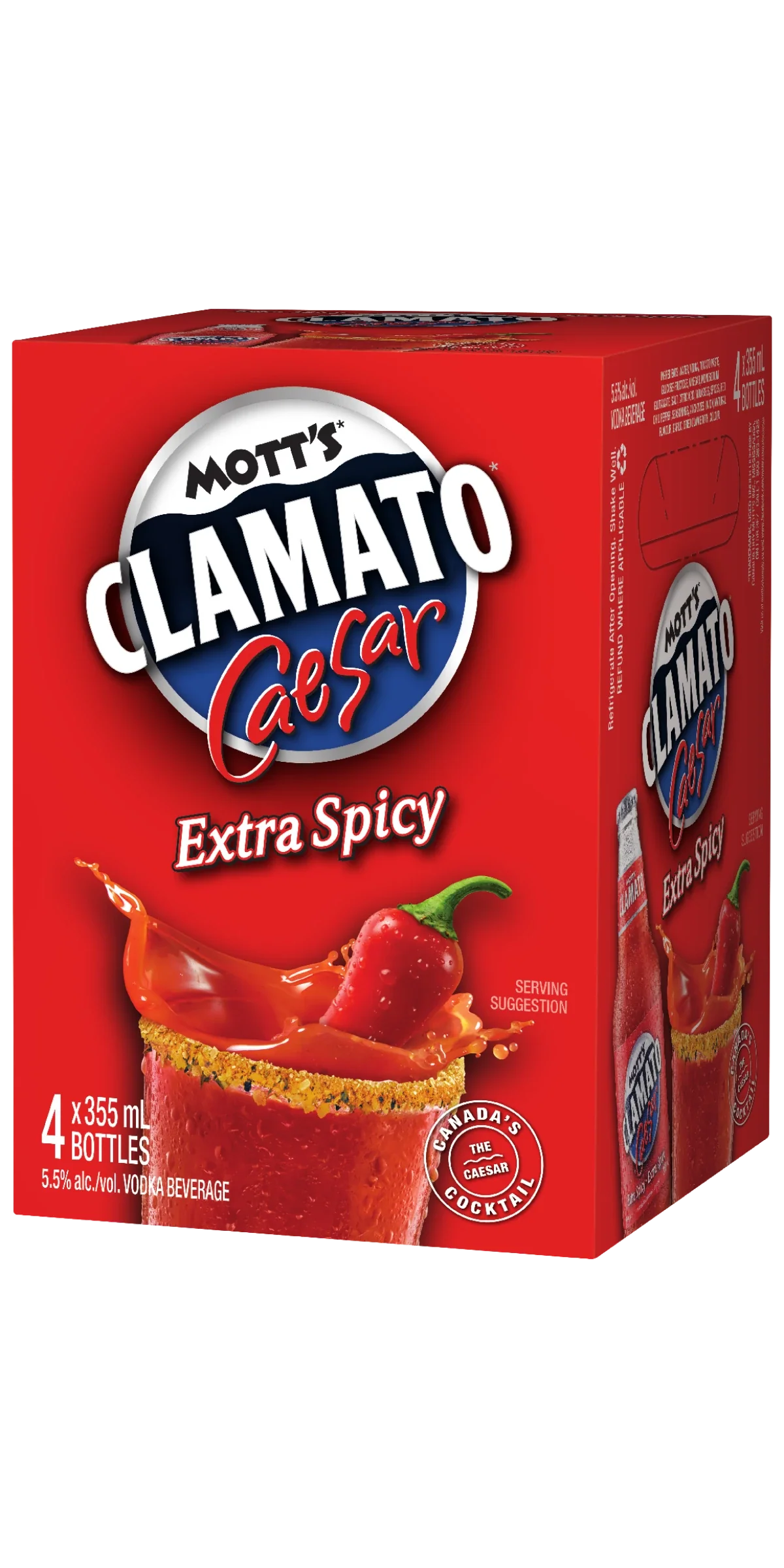Mott's Clamato Extra Spicy 4 Bottles