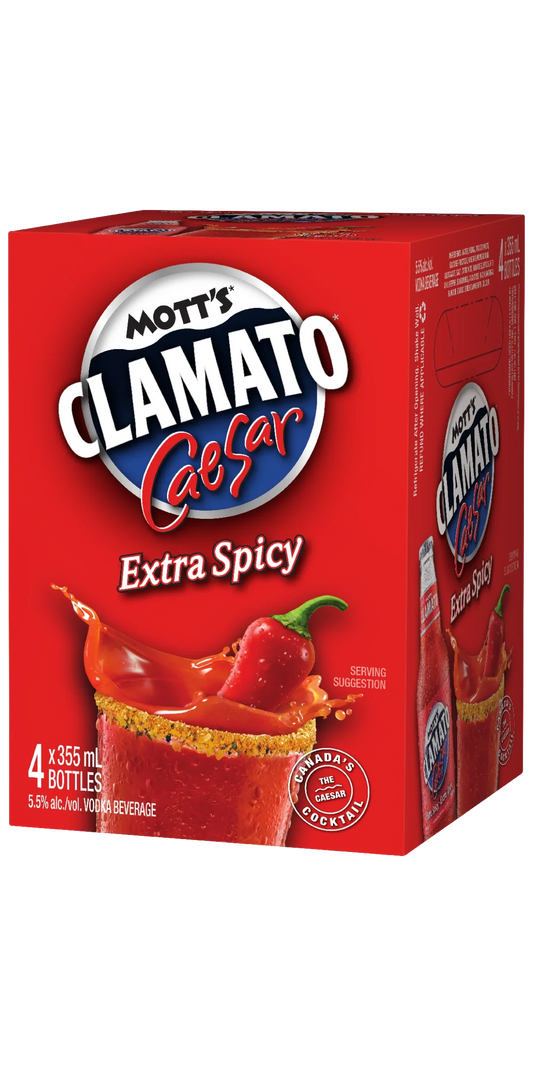 Mott's Clamato Extra Spicy 4 Bottles