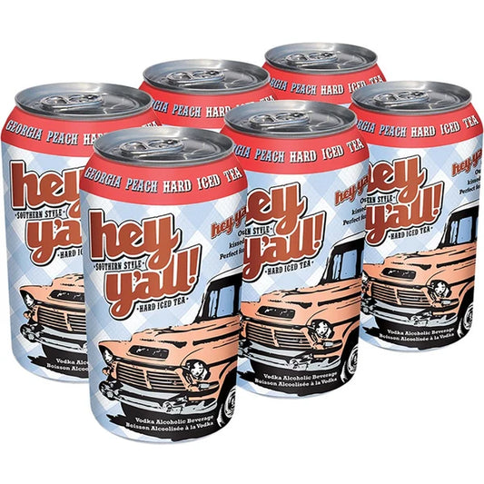 Hey Yall Peach Ice Tea 6 Pack