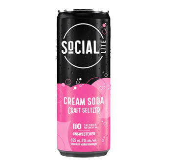 Social Lite Cream Soda Seltzer